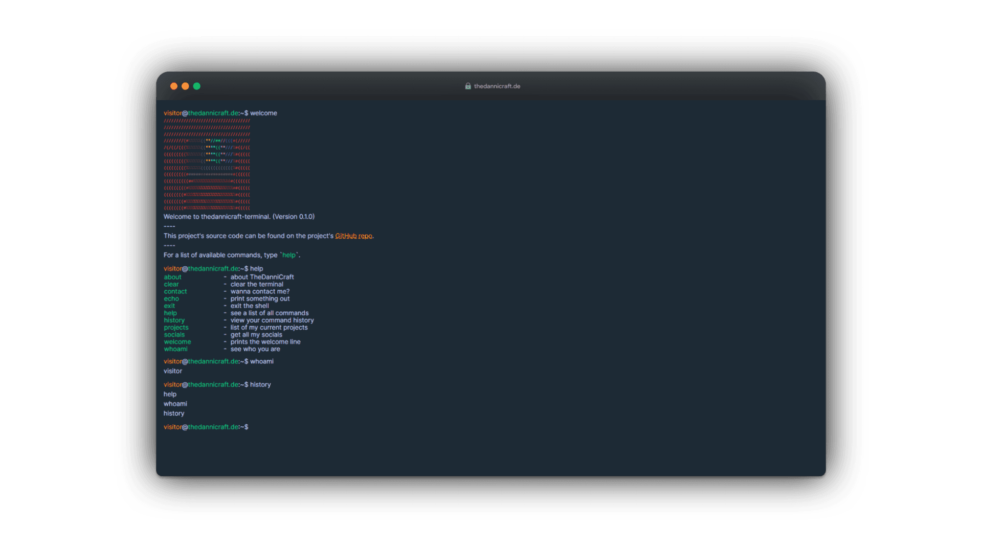 Terminal Website project artwork